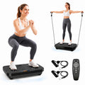 Vibration Plate Exercise Machine, 999 Speeds Whole Body Workout Vibration Platform with Smooth Acupressure Surface, 4 Modes Vibrate Board for Lymphatic Drainage & Weight Loss,330 LBS